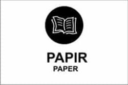 Kildesortering "Papir", engelsk tekst