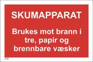 Skumapparat - Brukes mot brann i tre, papir og brennbare væsker, 21X14 cm