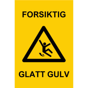 Forsiktig - Glatt Gulv Varselskilt image