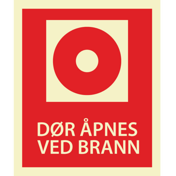Dør åpnes ved brann 10x12 cm