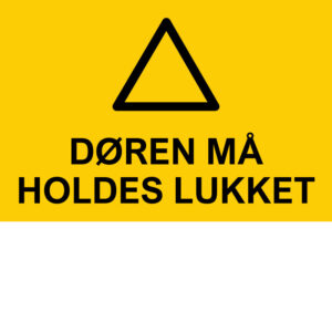 Døren Må Holdes Lukket Varselskilt image