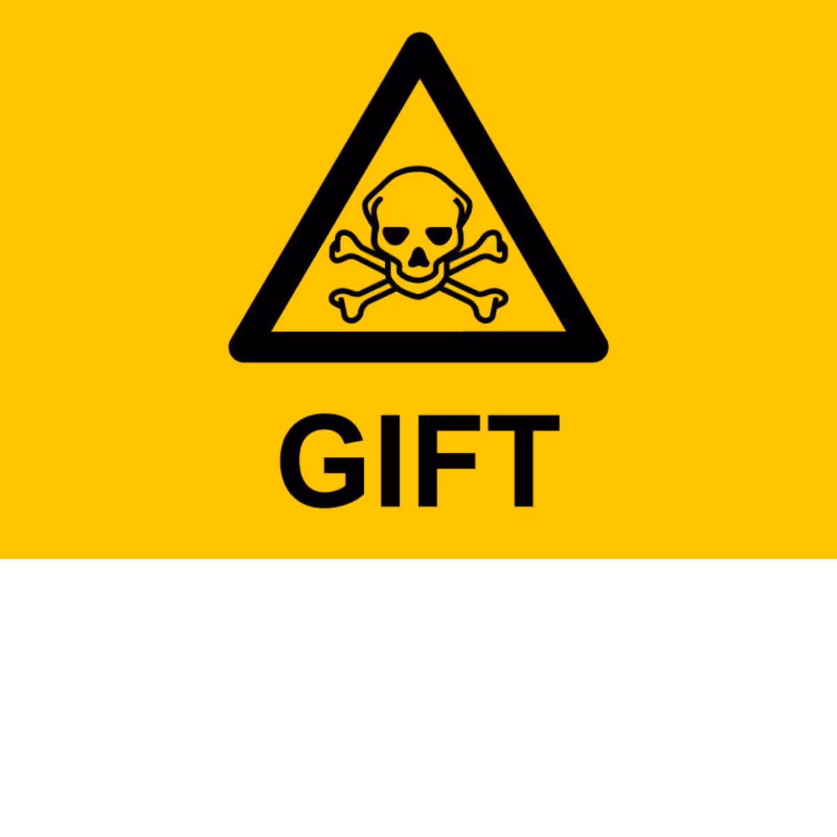 Advarselsskilt Advarsel – gift i aluminium, 21x15 cm