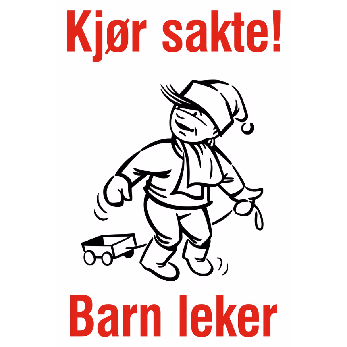 Kjør sakte! barn leker 60x40