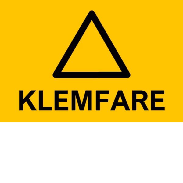 Advarselsskilt Klemfare i aluminium, 30x20 cm