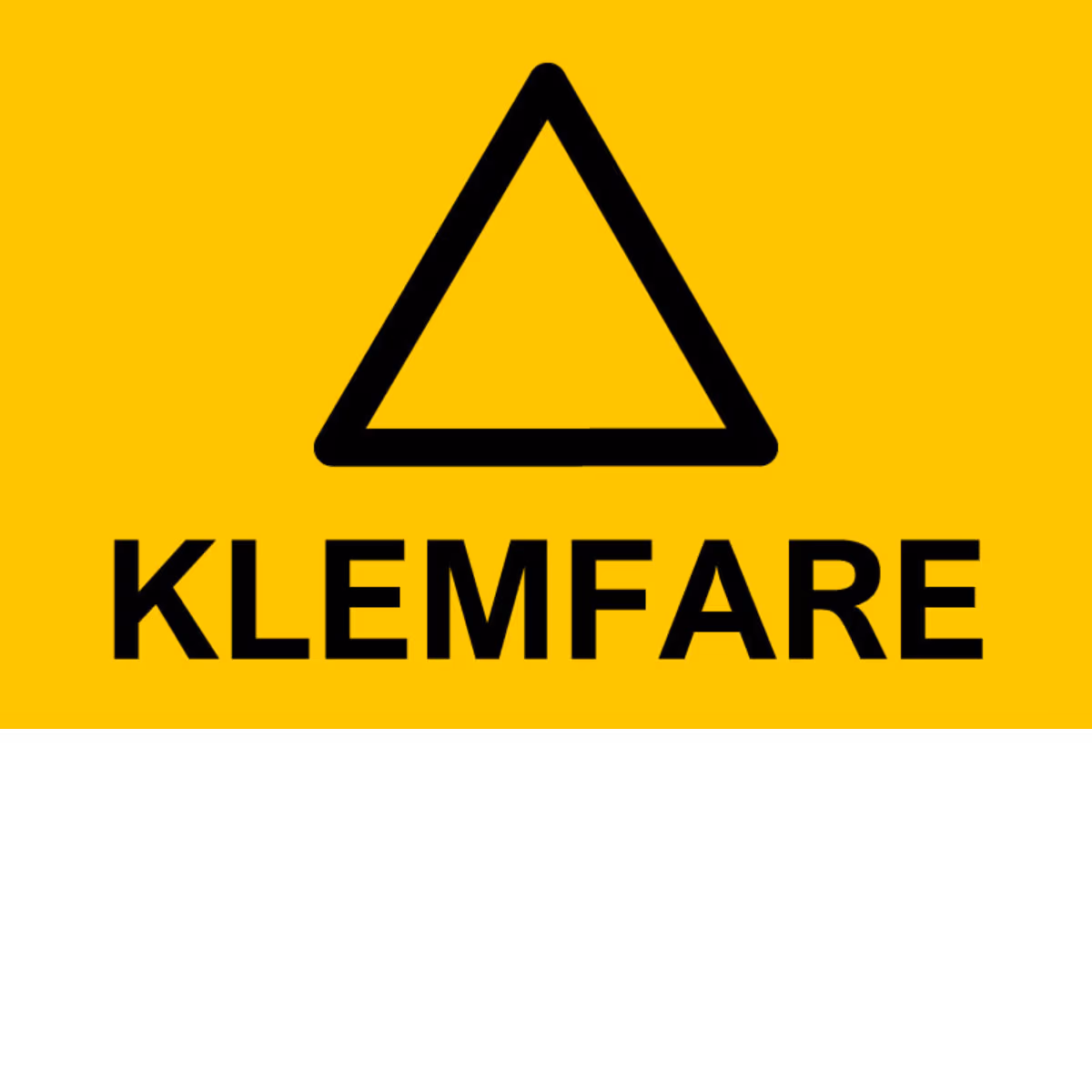 Advarselsskilt Klemfare i aluminium, 30x20 cm