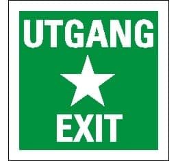EXIT/UTGANG, IMO 15X15, ETTERLYSENDE 1