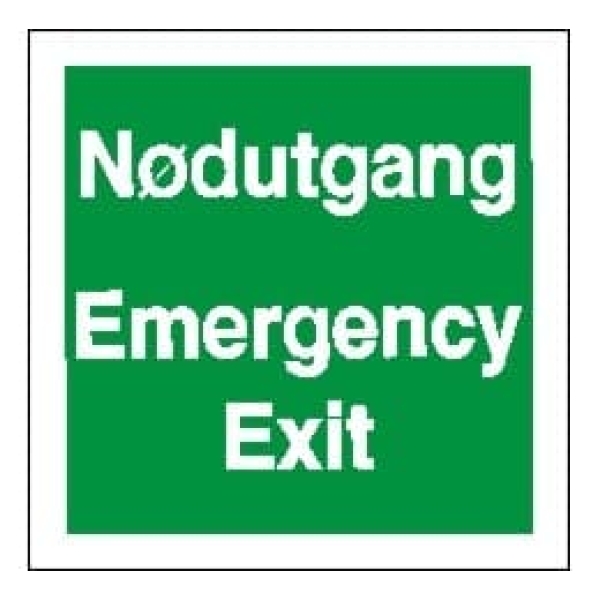 EMERGENCY E./NØDUT.,IMO, 15X15 1