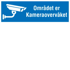 Området er Kameraovervåket 30x10 cm