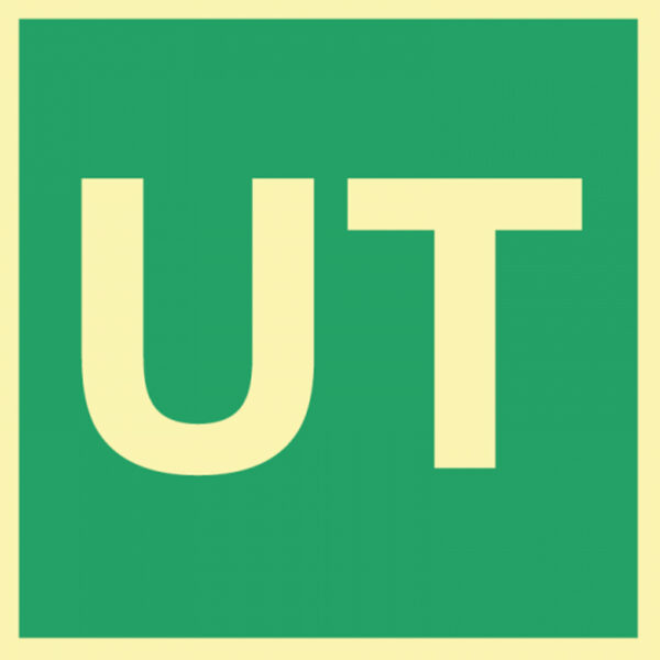 UT nødutgangsskilt