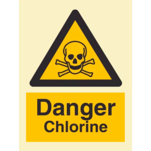 Advarselsskilt Fare – klor (Danger Chlorine)