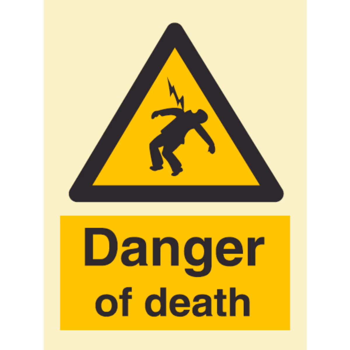 Advarselsskilt Fare for livet (Danger of Death)