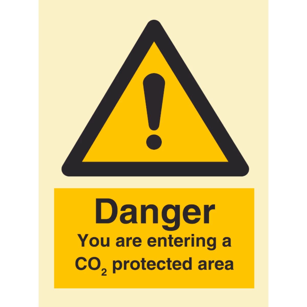 Advarselsskilt Fare – du går inn i restriksjonsområde (Danger You Are Entering Restricted Area)