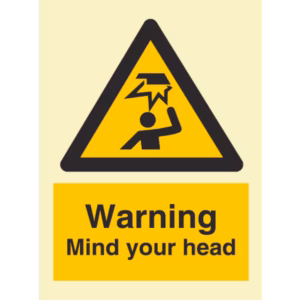 Advarselsskilt Pass på hodet (Warning Mind Your Head)