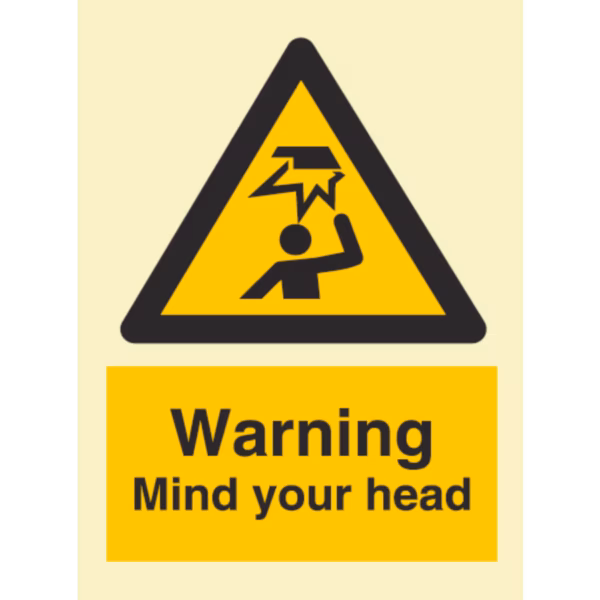 Advarselsskilt Pass på hodet (Warning Mind Your Head)