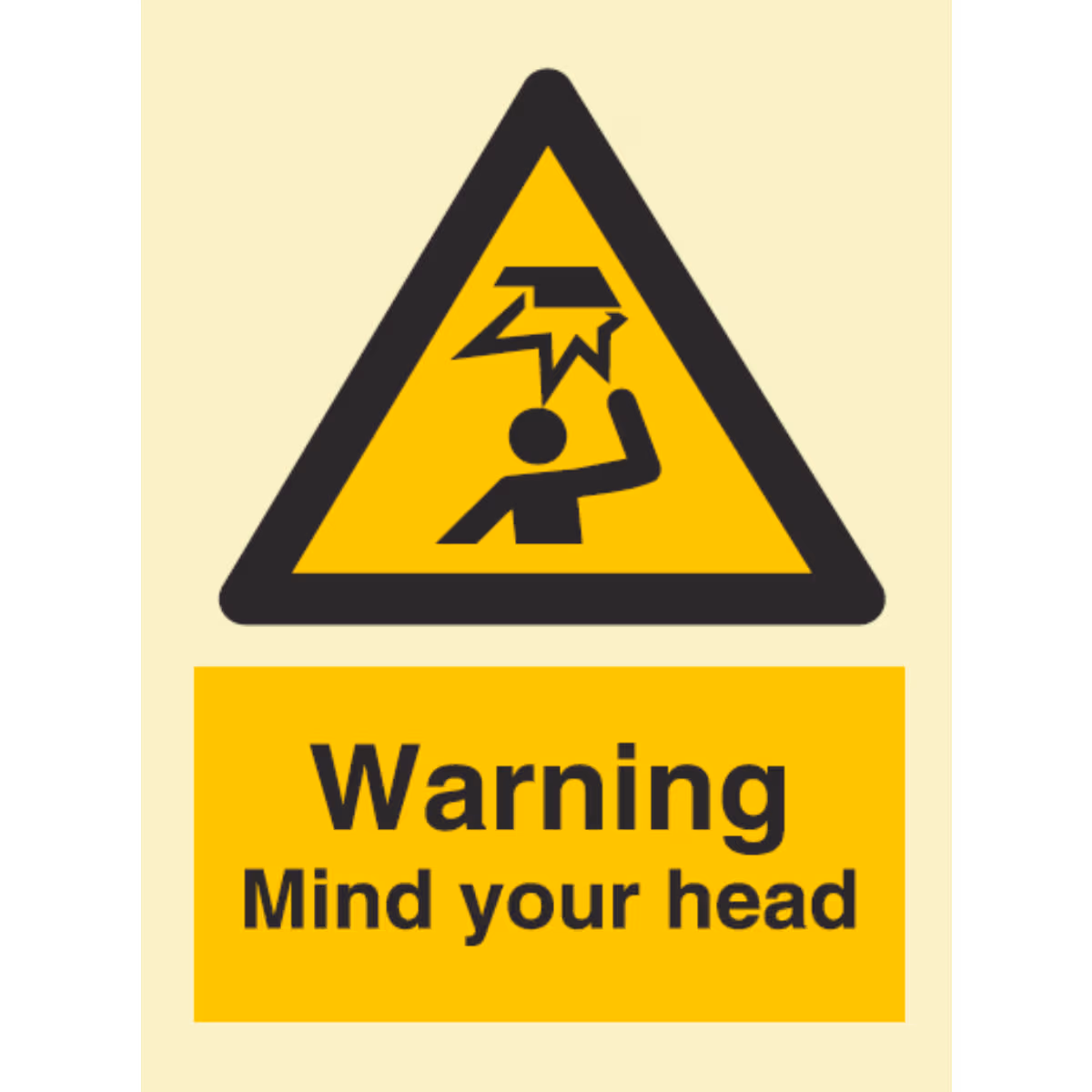 Advarselsskilt Pass på hodet (Warning Mind Your Head)