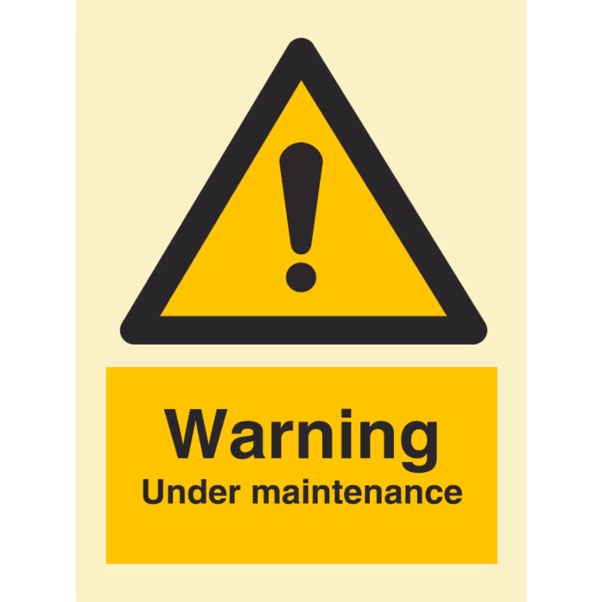 Advarselsskilt Under vedlikehold (Warning Under Maintenance)