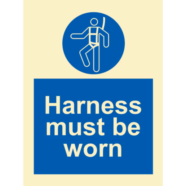 Påbudsskilt Sele skal brukes (Harness Must Be Worn)