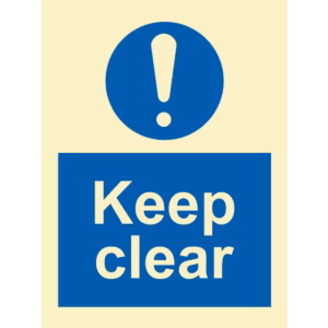 Instruksjonsskilt Holdes fritt (Keep Clear)