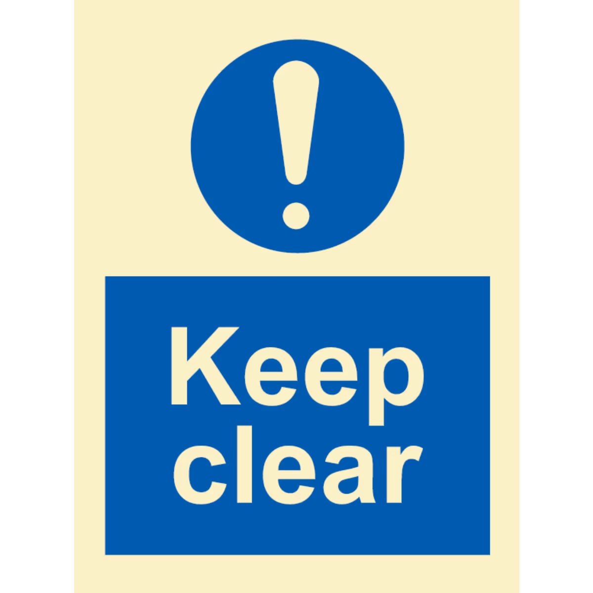 Instruksjonsskilt Holdes fritt (Keep Clear)