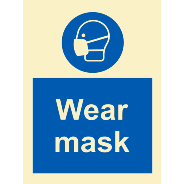Påbudsskilt Bruk maske (Wear Mask)