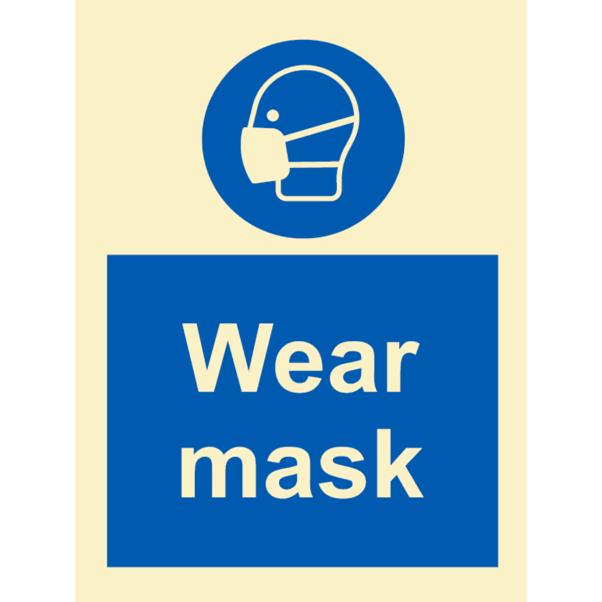 Påbudsskilt Bruk maske (Wear Mask)