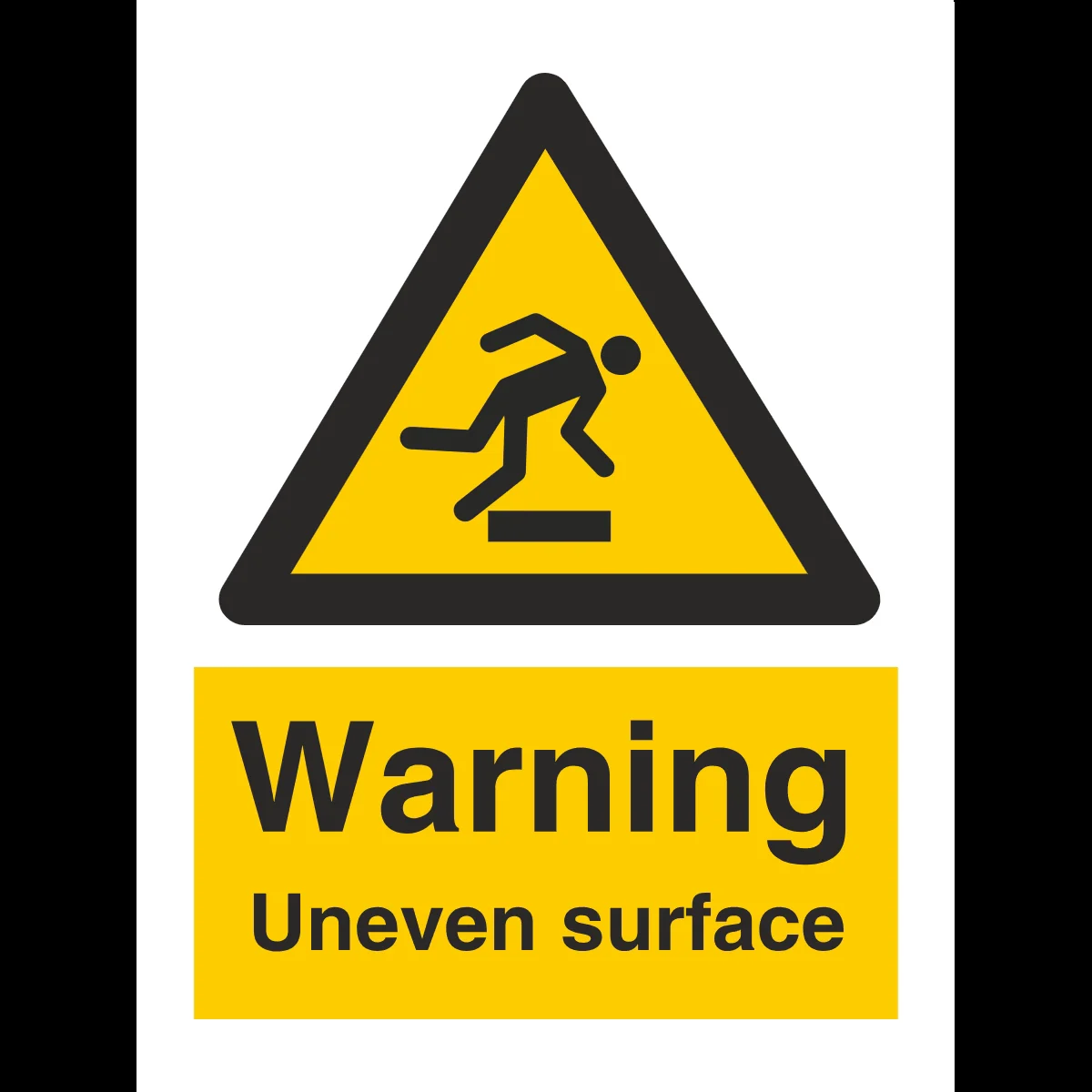 Danger. Uneven surface 15x20cm