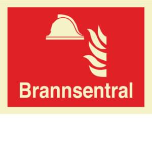 Brannsentral 20X15cm, Brannskilt