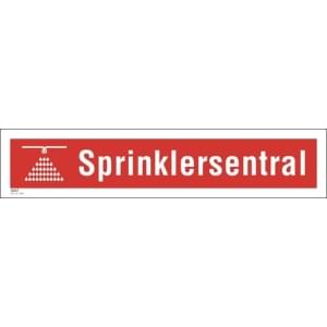 Sprinklersentral 33x7 cm Brannskilt image